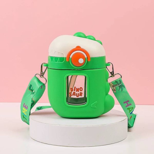 بطری آب نی دار طرح دایناسور