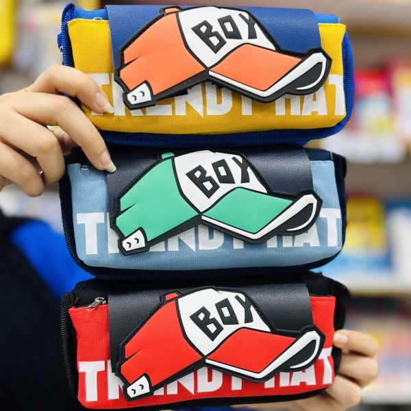 جامدادی دو زیپ پسرانه طرح کلاه