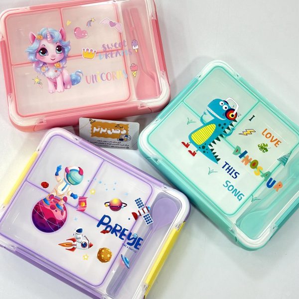 ظرف غذا سه قسمته واشردار چهارقفله