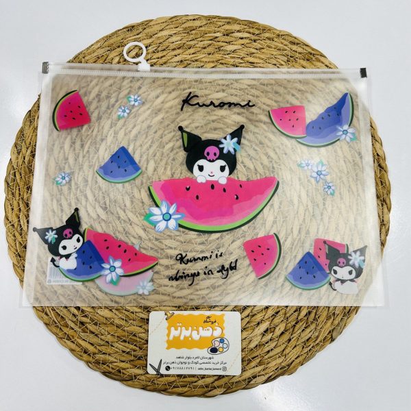 پوشه زیپ دار A4 شفاف طرح سانریو