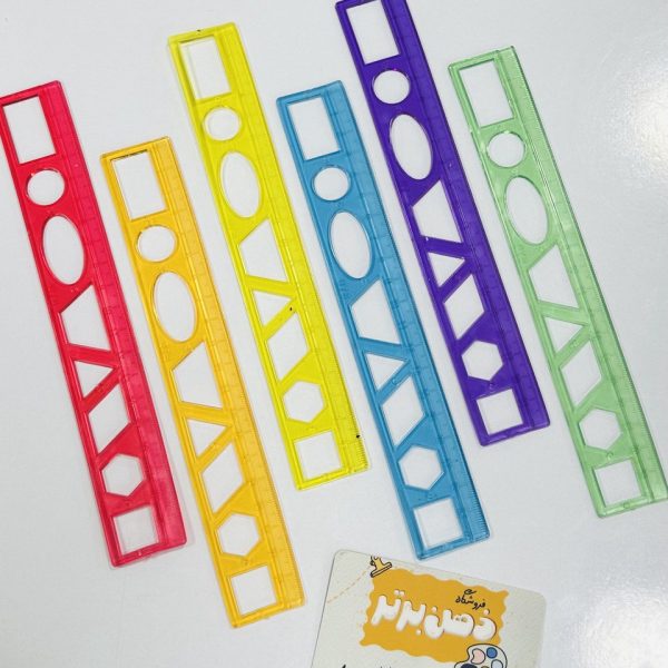 خط کش شابلون دار ژله ای ۲۰ سانتی