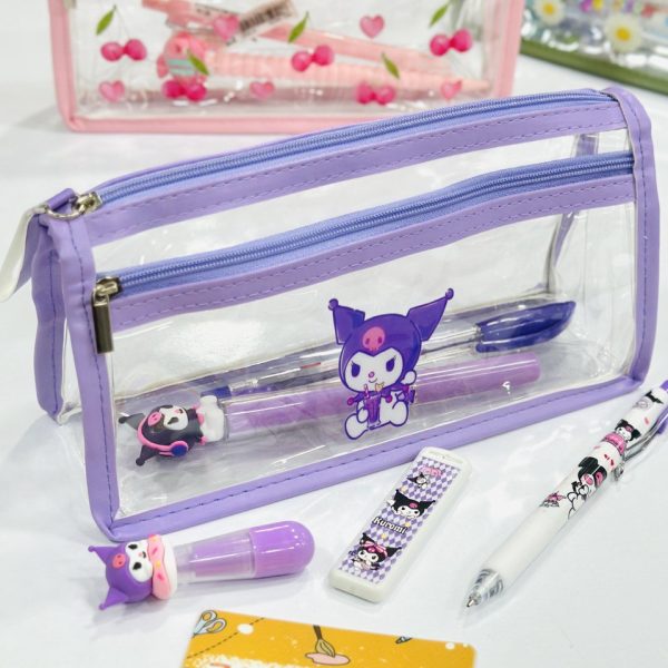 جامدادی شفاف دو زیپ