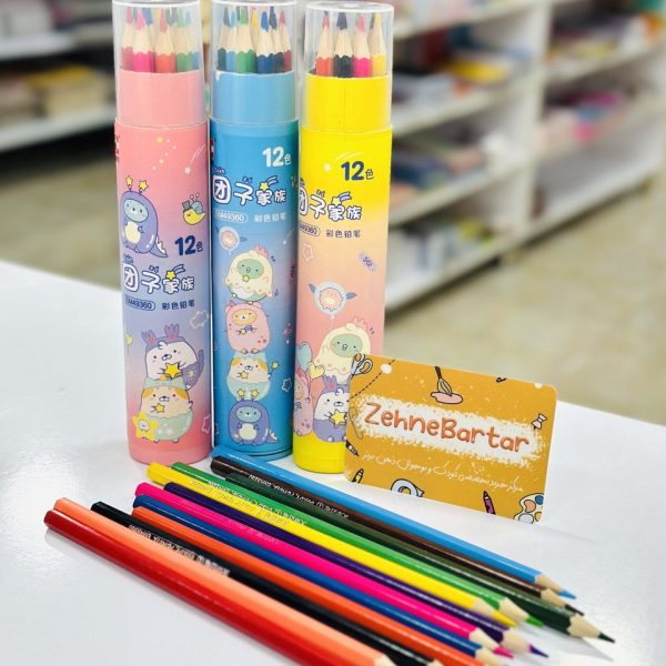 مدادرنگی ۱۲ رنگ استوانه ای